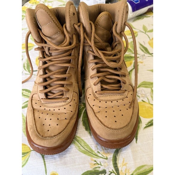 Nike Air Force 1 Wheat Size 5.5Y Ladies Size 7 # 807617-200 - Picture 5 of 9